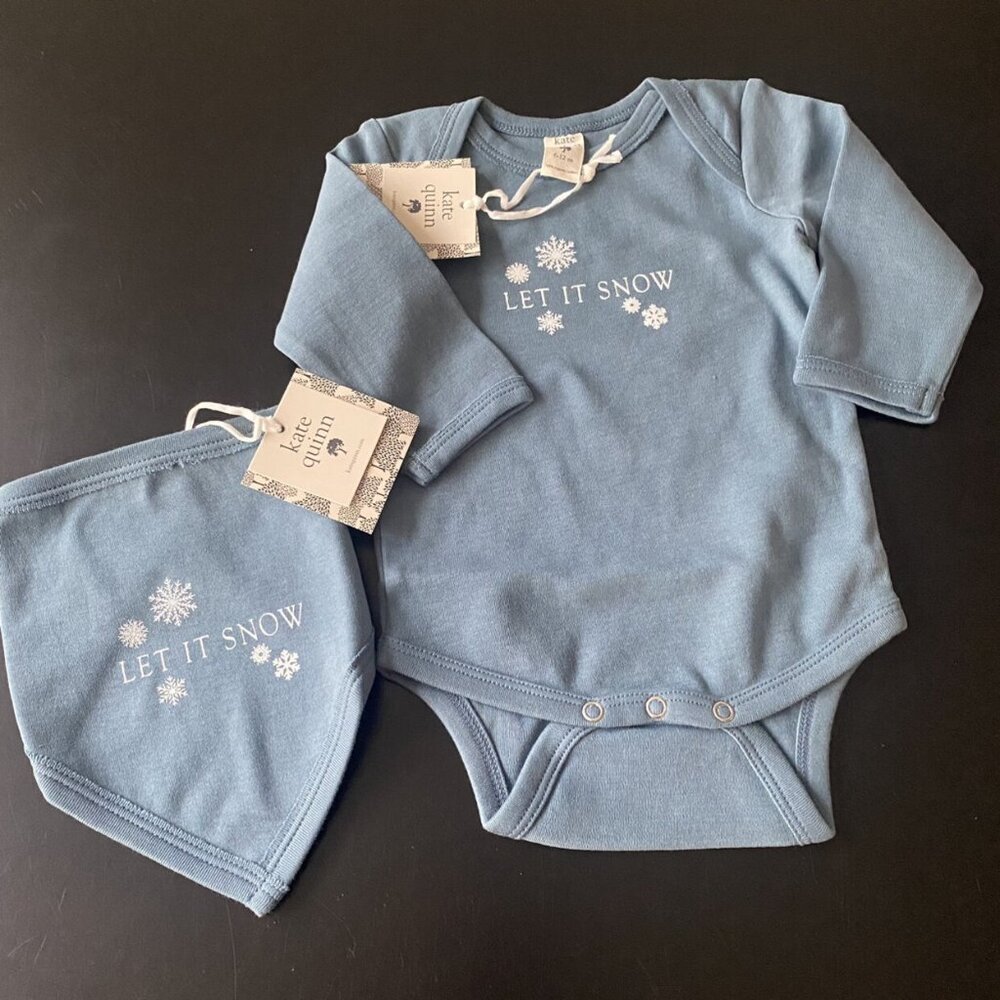 NWT Kate Quinn Organics Bodysuit & Bandana Bib